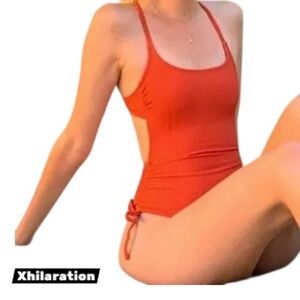 Xhilaration Vibrant Orange One-Piece Swimsuit